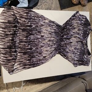 Express Purple and White Abstract Dress